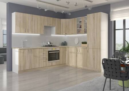 Sada rohového kuchyňského nábytku Sold 270x230 cm jedinečný styl skříněk bude ladit s interiérem každé kuchyně