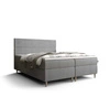 Kontinentální postel Bing 160x200 světle šedá v moderním skandinávském stylu s výrazným čelem