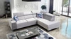 Rohová sedací souprava Hampton VII s funkcí spaní šedá jasanová pravá rohová sedací souprava do pokoje ze sametové látky s hladkým povrchem