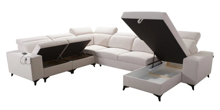 Kelly Sleek VIII rozkládací pohovka levandulová růžová pravá strana stylové rohové pohovky do obývacího pokoje poskytuje pohodlí při relaxaci