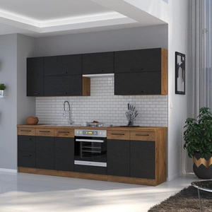 Sada kuchyňského nábytku Valico 260 cm skříňky vypadají skvěle v klasických i moderních interiérech