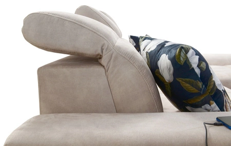 Rohová pohovka s funkcí spaní Buffalo béžová pravá strana Funkční a stylová rohová pohovka s kontejnerem na lůžkoviny