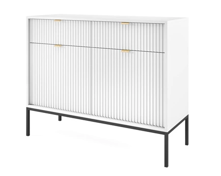 Zásuvková komoda Lovro 104 cm bílá moderní design potěší milovníky osobitých interiérů