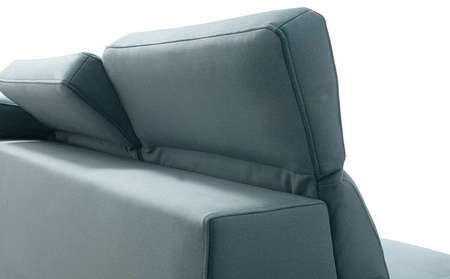 Pohovka Kelly s funkcí spaní tmavě béžová stylová pohovka do obývacího pokoje s jednoduchým designem nastavitelné opěrky hlavy velurová tkanina