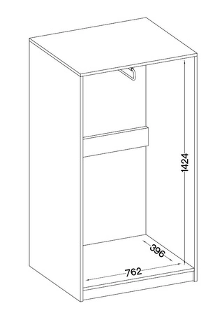 Skříň Makana 80 cm dub artisan funkční kus nábytku do pokoje pro mládež nebo do kanceláře