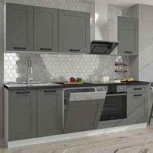 Sada kuchyňského nábytku Avola 250 cm Skříňky vypadají skvěle v klasických i moderních interiérech