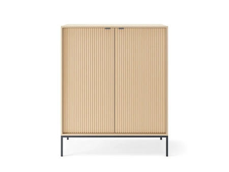 Lovro 104 cm komoda dub vicenza mimořádně elegantní komoda zvýrazněná módními barvami designové drážky na čelech