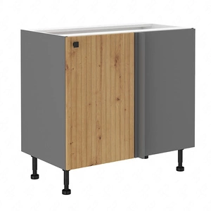 Přídavná rohová kuchyňská linka Style 105 ND 1F BB skříň napravo je odolná vůči páře vysoké teplotě a rozlité kapalině