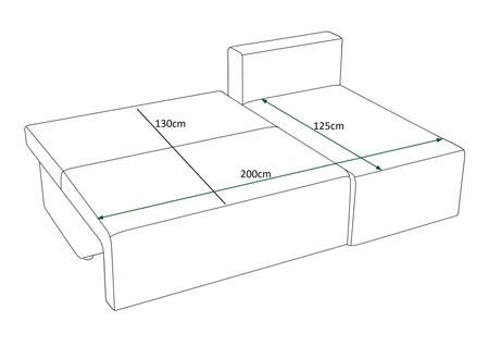 Rohová sedací souprava s funkcí spaní Brandon černá pravá strana měkká tkanina s charakteristickou smyčkovou povrchovou nádobou na lůžkoviny