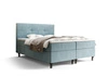 Tyrkysová kontinentální postel Melba 160x200 v moderním skandinávském stylu s výrazným čelem