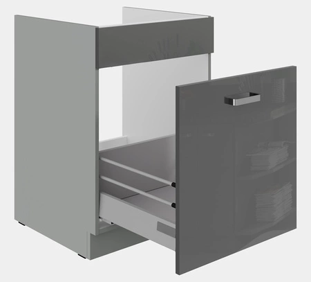 Skříňka pod dřez Grey 60 ZL 1S Skříňka odolná vůči vnějším faktorům jako je pára vysoká teplota a rozlité kapaliny