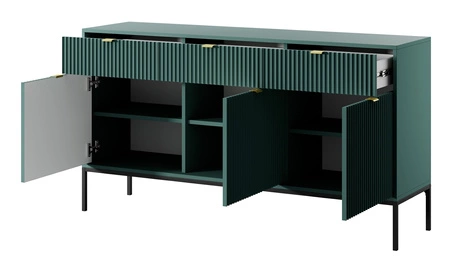 Zásuvková komoda Lovro 154 cm pastelově zelená Moderní design potěší milovníky osobitých interiérů