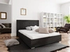 Čalouněná postel Bejar 180x200 černá s čelem v moderním stylu ideální do ložnice