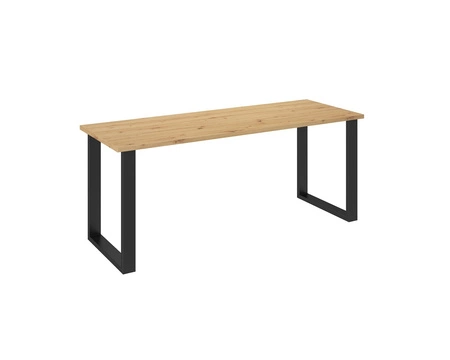 Stůl Taunton 185x67 cm dub artisan / černý jednoduchý tvar nábytku obohacený o stylové černé nohy v loftovém stylu odolné proti rozlití desky