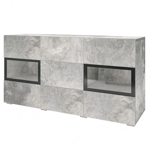 Komoda Baros 132 cm světlý beton moderní tvary v jedinečném stylu