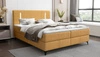 Kontinentální postel Norco 180x200 žlutá stylová postel s úložným boxem osvětlení v čele postele dodává jedinečný nádech