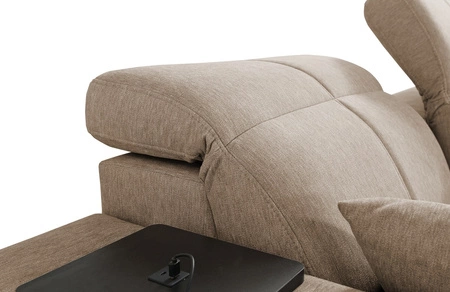 Rohová sedací souprava s funkcí spaní Tesalia III Lux šedý jasan pravá rohová sedací souprava s výsuvnou podnožkou Posuvná funkce opěradla