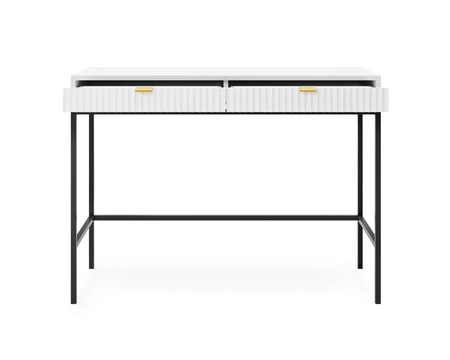 Bílá konzola Lovro se zásuvkami je stylový a funkční kus nábytku do předsíně, obývacího pokoje nebo kanceláře