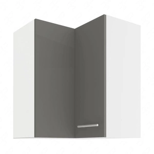 Rohová závěsná kuchyňská skříňka Milo 60x60 GN-72 2F odolná vůči páře, rozlitým tekutinám a teplu