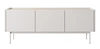 RTV skříň Vellore 97 cm béžová minimalistický design bezúchytková čela kovové nohy v barvě čel skříně snížená horní část