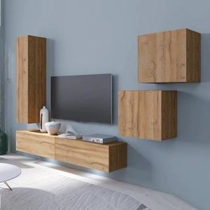 Nástěnná skříň Vento dub vnuk modernistický design skvěle zapadne do každého interiéru