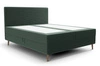 Kontinentální postel Totti 160x200 zelená stylová postel s úložným prostorem trojrozměrná tkanina s výraznými pruhy