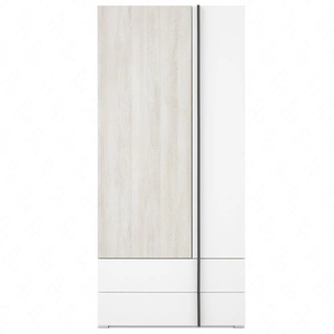 Šatní skříň Remona 90 cm dub wilton bílá / bílá ideální šatní skříň se zásuvkami do pokoje pro mladé prostorný moderní design