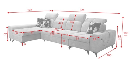 Rohová sedací souprava s funkcí spaní Buffalo XII honey left Stylová a funkční rohová sedací souprava s kontejnerem na lůžkoviny