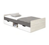 Postel Remona 120x200 cm dub wilton bílá / bílá / antracit Moderní a praktická postel se zásuvkami pro dítě nebo teenagera