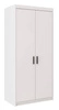 Šatní skříň Rene 90 cm bílá moderní design stylové úchyty v černé barvě