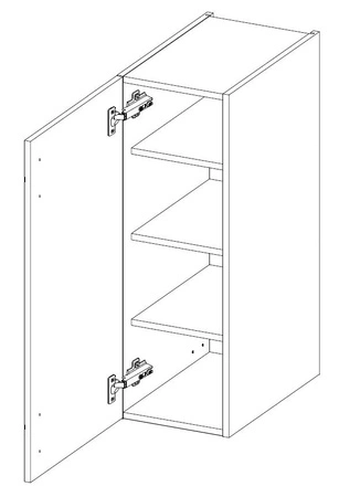 Kuchyňská nástěnná skříňka Alpine 30 G-108 1F odolná proti páře, rozlití a teplu