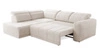 Rohová sedací souprava s funkcí spaní Cetara VII krémová levá vysoce kvalitní rohová sedací souprava do obývacího pokoje s pohodlným posuvným opěradlem