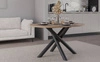 Lyonský stůl 100x138 cm řemeslný dub / černý stylový jídelní stůl na designových pavoučích nohách výškově nastavitelný