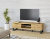 RTV skříň Halle 180 cm dub wotan moderní design kovový rám černý RTV skříň loft industriální styl
