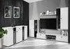 Komoda se zásuvkou Senja 140 cm bílá elegantní design dekorativní drážkované čelo s kovovou rukojetí