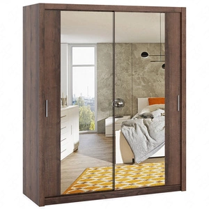 Posuvná skříň Rico se zrcadlem 180 cm dub klášterní funkční nábytek v klasickém stylu skříň určená do ložnice nebo předsíně