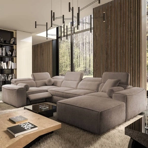 Rohová sedačka s funkcí spaní Viano IV Lux světle hnědá pravá rohová sedačka s výsuvnou podnožkou velký úložný prostor na lůžkoviny