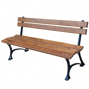 Zahradní lavice 150 cm FIEM-01-LKBP-150 královská litina s opěradlem z lakované olše