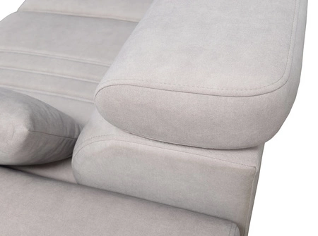 Rohová pohovka s funkcí spaní Castel šedý jasan levá pohodlná a stylová rohová pohovka s kontejnerem na lůžkoviny