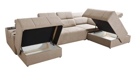 Rohová sedací souprava s funkcí spaní Tesalia VI mint levá Moderní a pohodlná rohová sedací souprava s funkcí posuvného opěradla