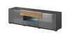 RTV skříňka Toledo 159 cm antracit / antracitový lesk / dub vnuk Moderní TV skříňka ve skandinávském stylu