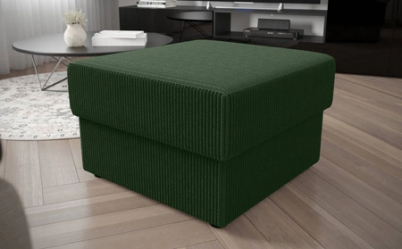 Fogu zelený stylový designový puf ideální pro doplnění vašeho interiéru měkká manšestrová tkanina s výraznými pruhy
