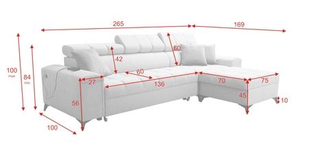 Rohová sedací souprava s funkcí spaní Bolmso hořčice pravá rohová sedací souprava se dvěma kontejnery na lůžkoviny praktická zásuvka v boční části nábytku