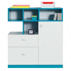 Komoda Mobi 90 cm bílá / tyrkysová ideální do dětského nebo studentského pokoje