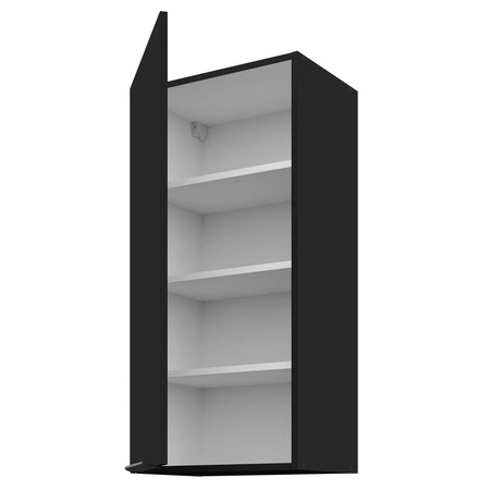 Kuchyňská nástěnná skříňka Black 45 G-90 1F kovová hrana rukojeti odolná proti vlhkosti a poškození skříňky