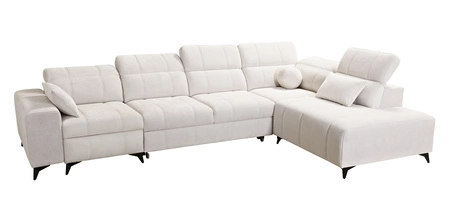 Rohová sedací souprava s funkcí spaní Penejos XI Lux béžová pravostranná stylová rohová sedací souprava s pohodlným výsuvným podnožníkem