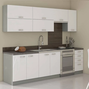 Sada kuchyňského nábytku Bianka 260 cm lesklá čela jedinečný styl skříněk bude ladit s interiérem každé kuchyně