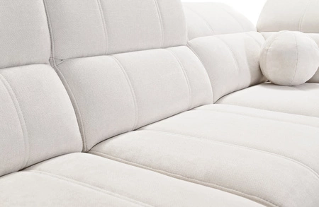 Rohová sedací souprava s funkcí spaní Penejos VII losos pravý Stylová rohová sedací souprava s úložným prostorem na lůžkoviny Pohodlné polohovatelné opěrky hlavy