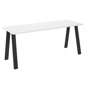 Stůl Malden 185x67 cm bílá / černá jednoduchý tvar nábytku obohacený o stylové černé nohy v loftovém stylu odolné proti rozlití desky