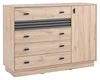 Komoda se zásuvkami Estan 135 cm dub estan světlý / antracit moderní designový nábytek kvalitní zpracování hrany komody zakončené speciální dýhou